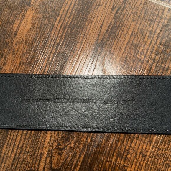 💥Chico’s Genuine Leather Belt – Multicolor Woven Accent, Size M - Picture 4 of 6